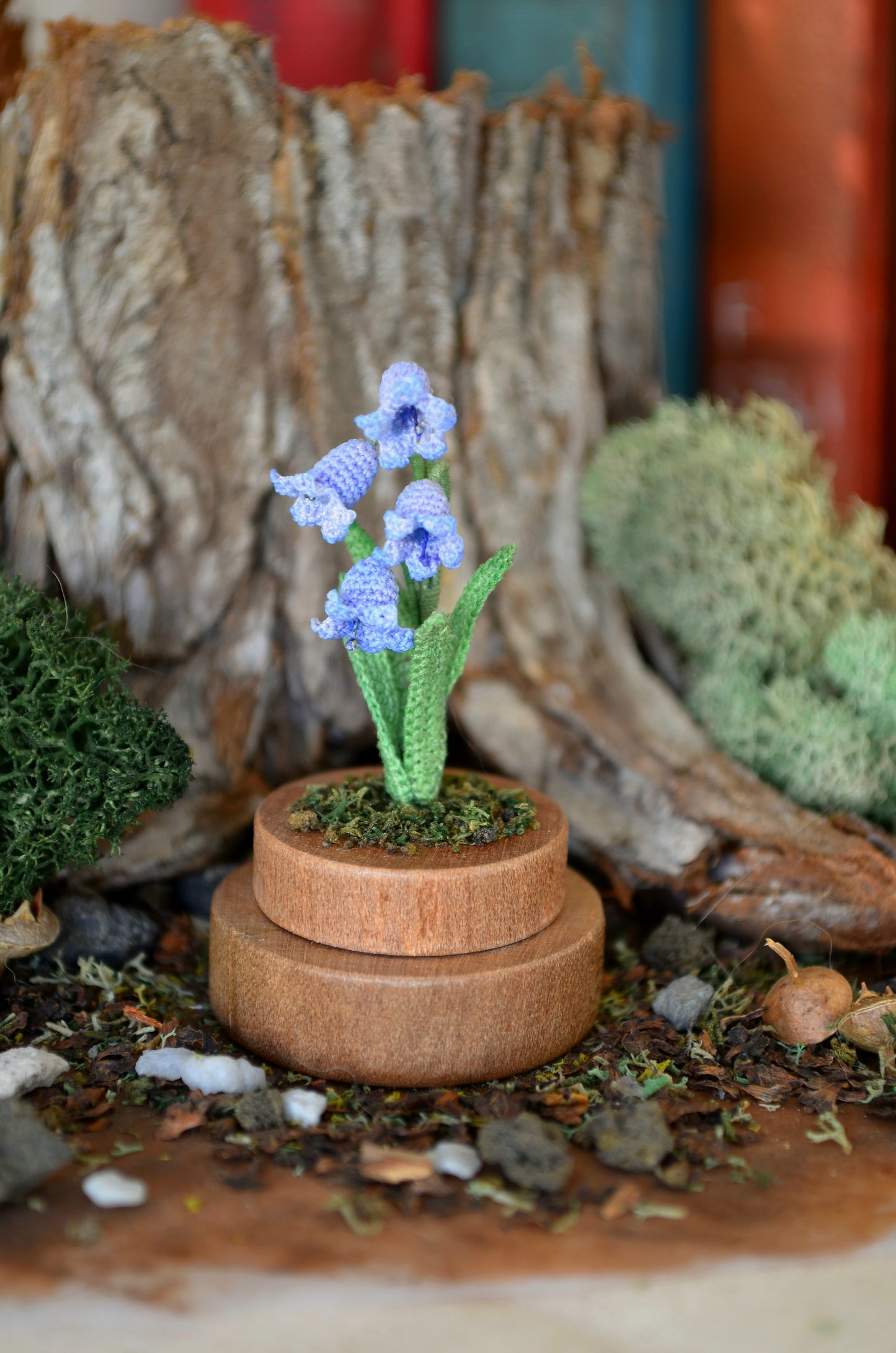 Hancrocheted Tiny Bluebells Flower - By Tiny Bells of the Prairie