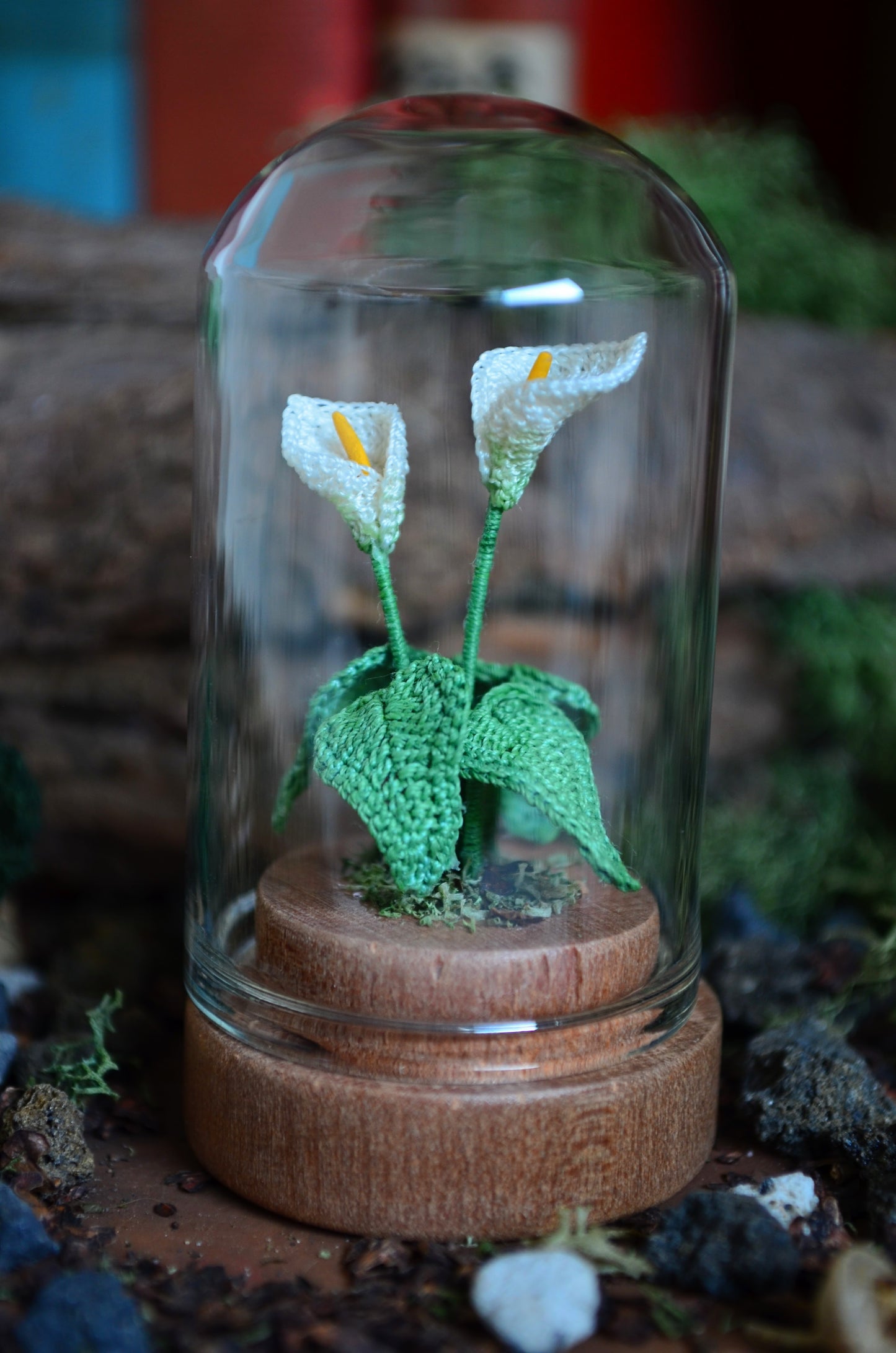 Hancrocheted Tiny White Calla Lily Flower  - By Tiny Bells of the Prairie