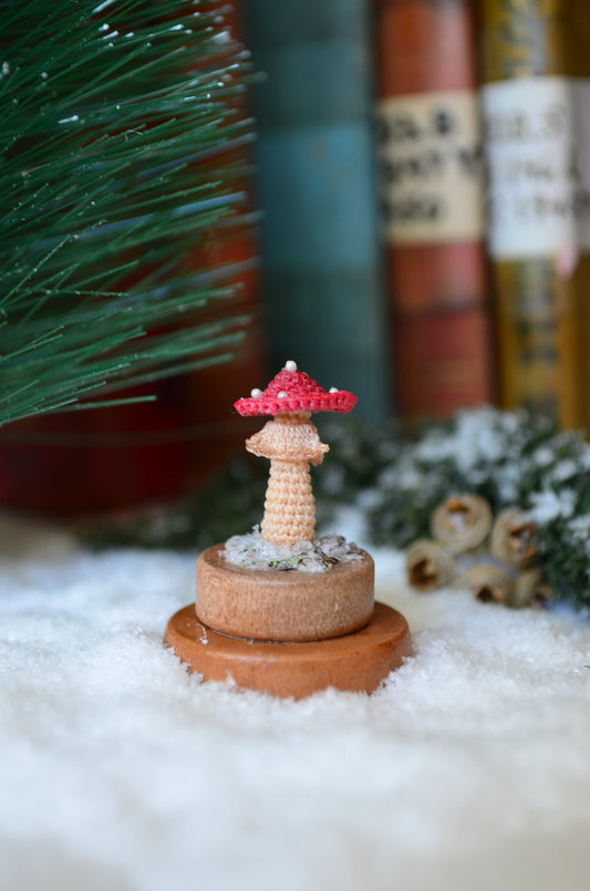 Hancrocheted Tiny Mushroom - By Tiny Bells of the Prairie