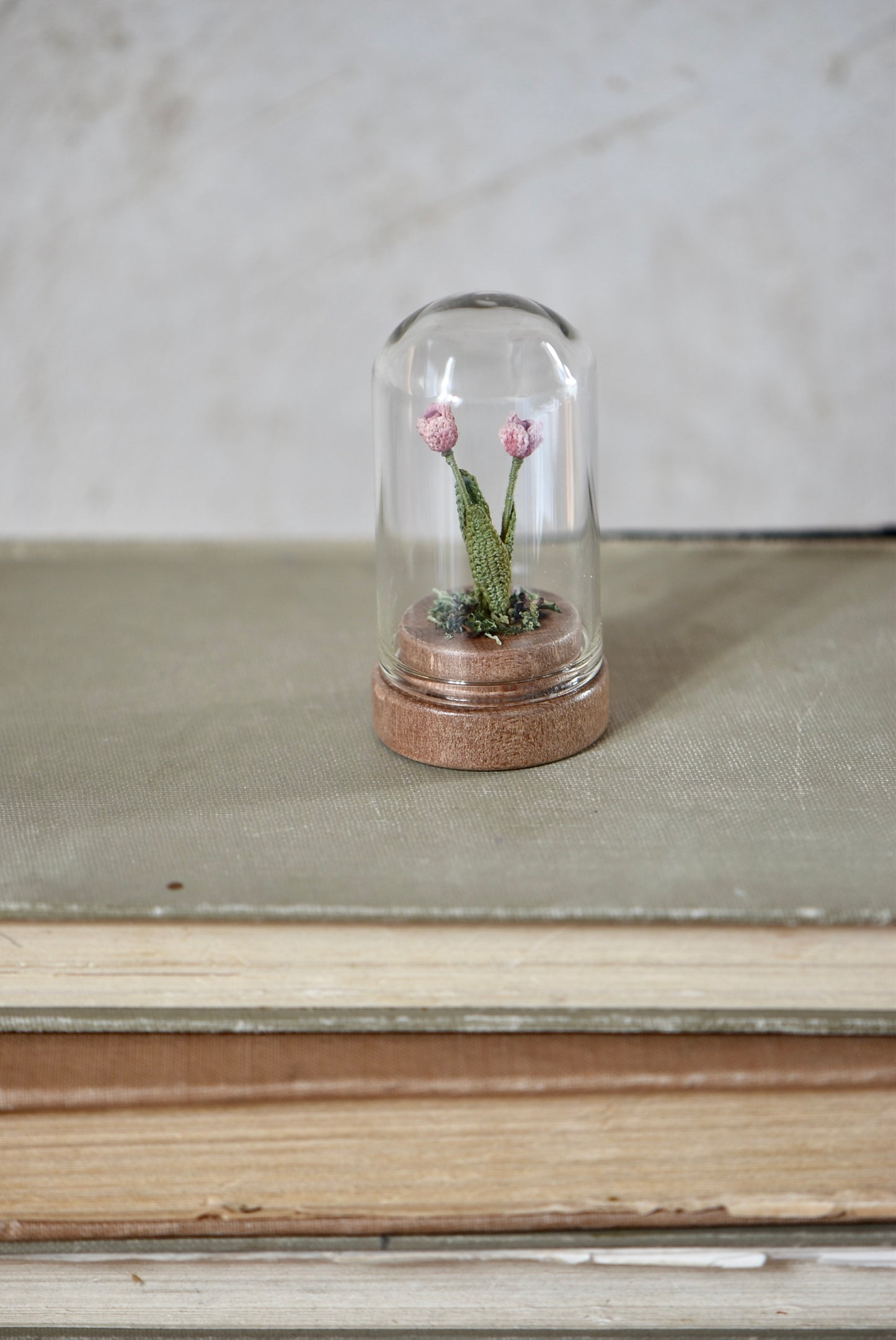 Hancrocheted Tiny Pink Tulip Flower  - By Tiny Bells of the Prairie