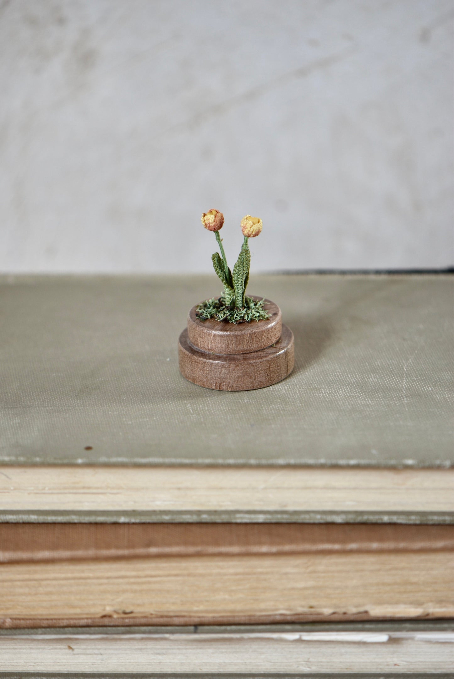 Hancrocheted Tiny Yellow Tulip Flower  - By Tiny Bells of the Prairie