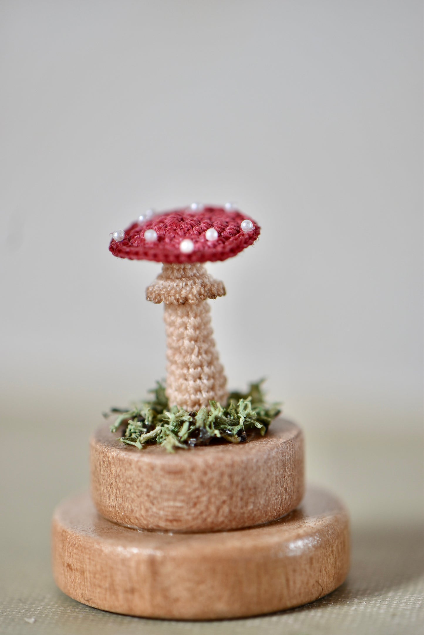 Hancrocheted Tiny Mushroom - By Tiny Bells of the Prairie