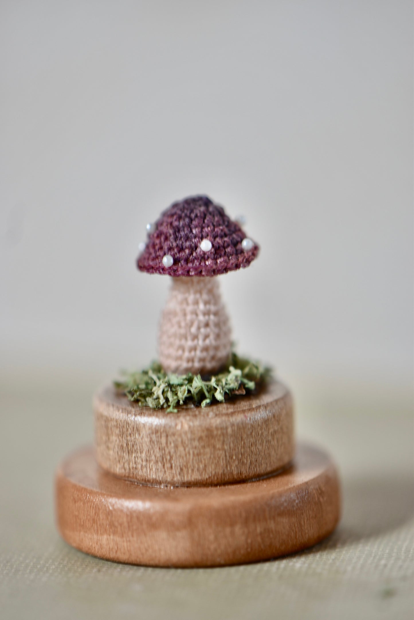 Hancrocheted Tiny Mushroom - By Tiny Bells of the Prairie