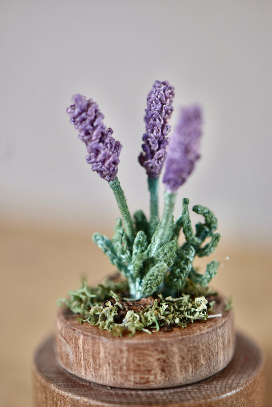 Hancrocheted Tiny Lavander Flowers  - By Tiny Bells of the Prairie