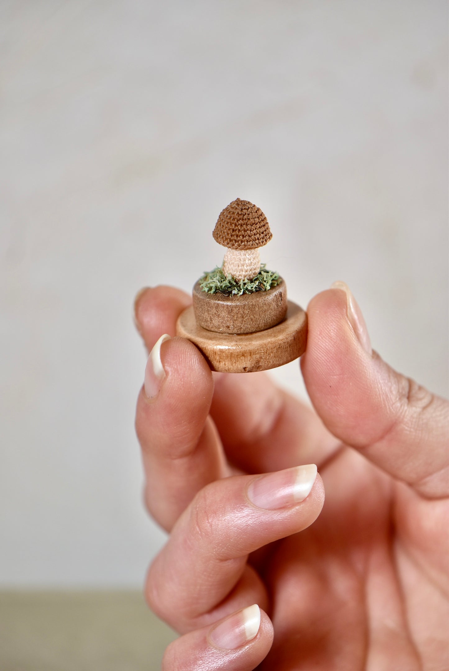 Hancrocheted Tiny Mushroom - By Tiny Bells of the Prairie