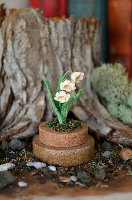 Hancrocheted Tiny Lily of the Valley Flower  - By Tiny Bells of the Prairie